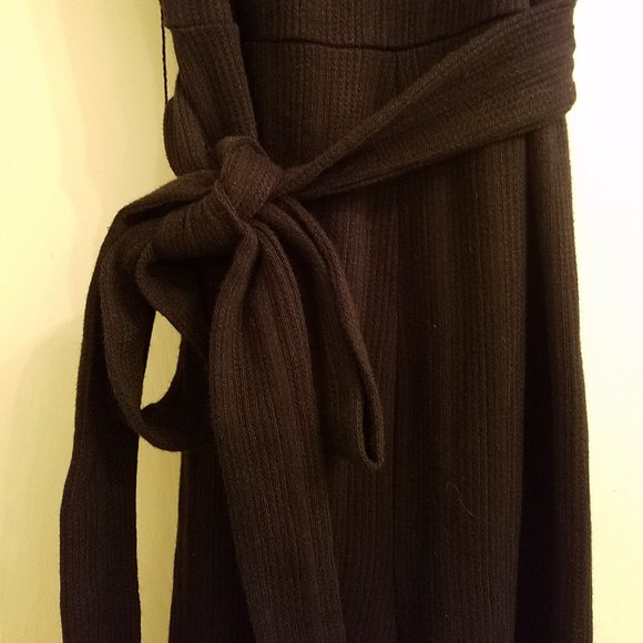 NWT Gap ribbed belt-tie tank jumpsuit, black, XS - Picture 5 of 11